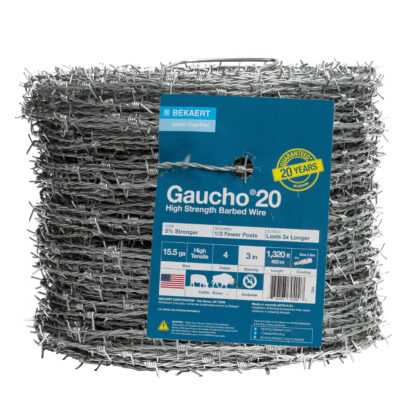 15.5 ga 4 point 3" Class 3 Gaucho® 20 High Tensile Barbed Wire