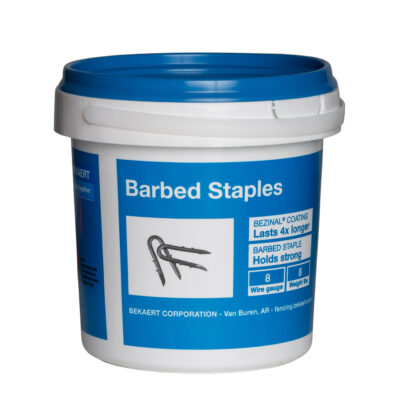 Bekaert 1.75" 8 ga Double Barbed Staples (8 lb bucket)